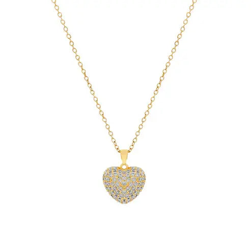Open Heart 18K Gold-Plated Necklace, Ermania Ermania
