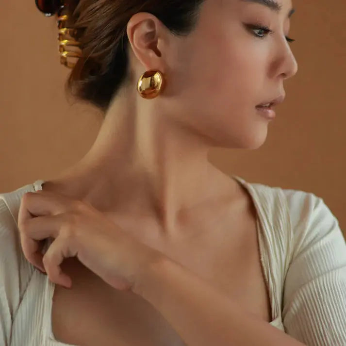 18 k Gold Plated Women's Earrings, Ermania Ermania