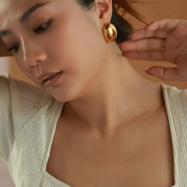 18 k Gold Plated Women's Earrings, Ermania Ermania