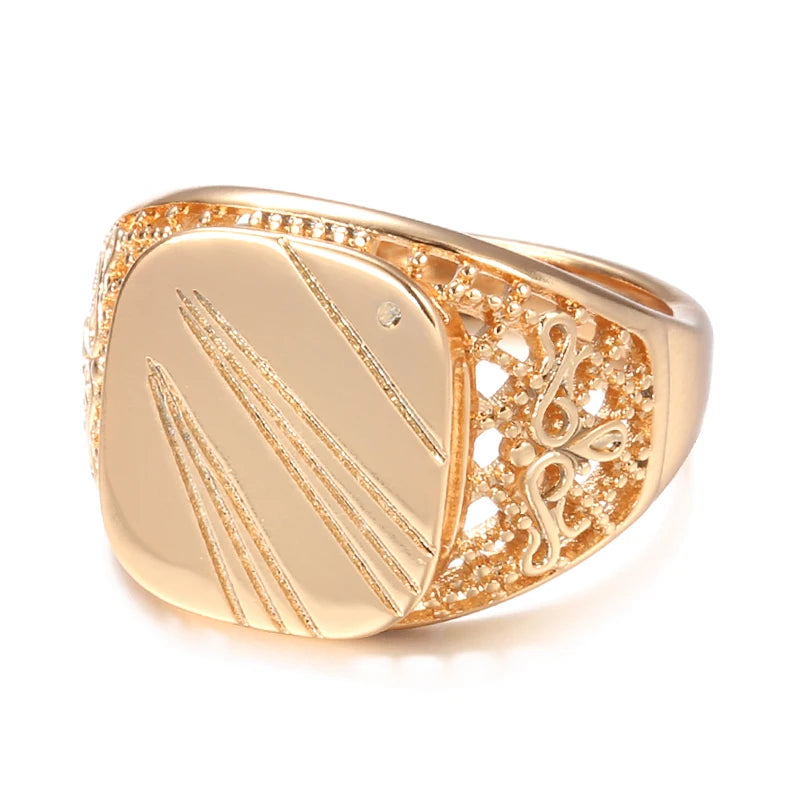 Ermania - Men's Signet Golden Plated