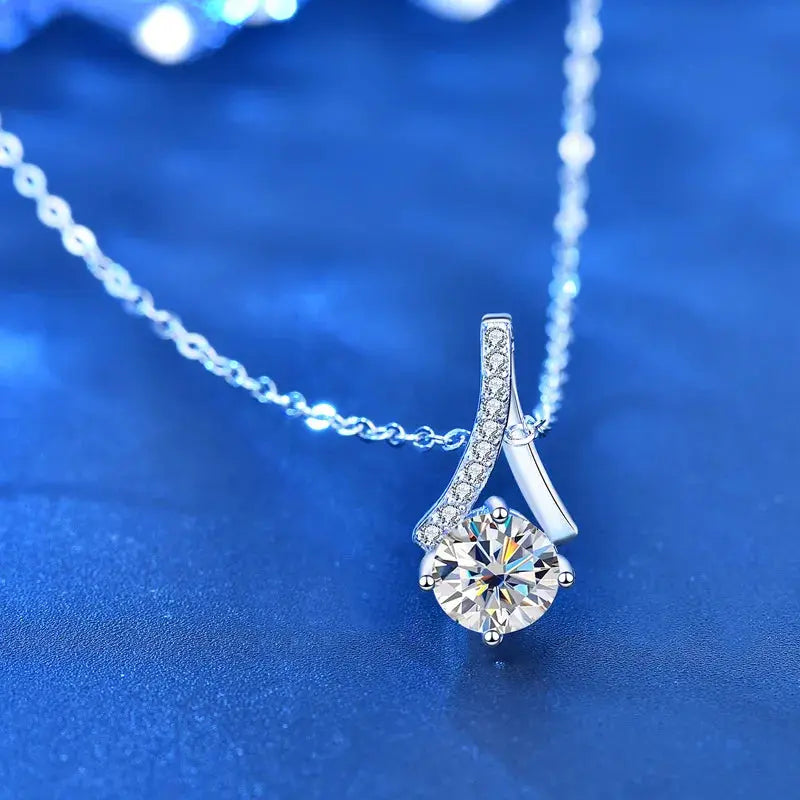 Ermania - Sterling Silver Necklace 12 Carat Moissanite - Ermania