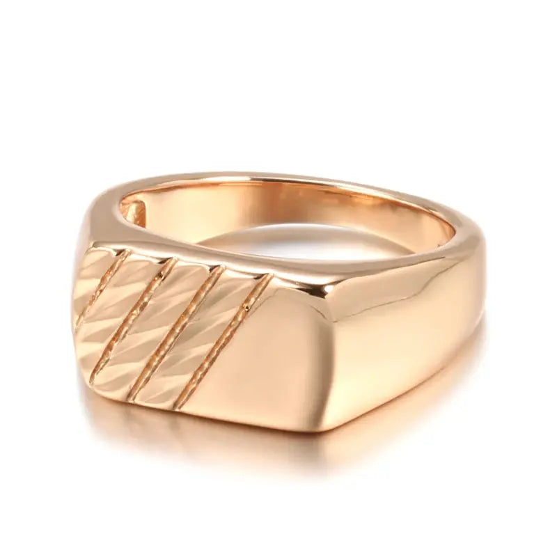 Ermania - Kinel signet   Ring 585 Rose Gold Color - Ermania
