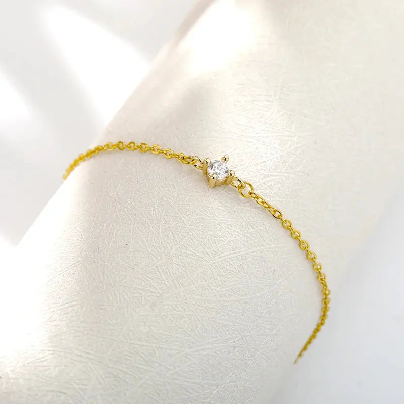 Ermania - Single Zircon Circle Bead Bracelets - Ermania