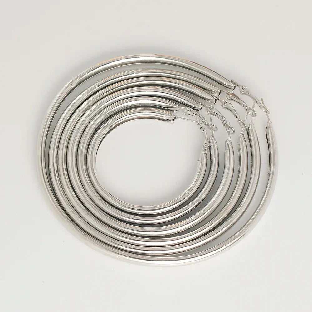 Ermania- Trendy Thick Hoop Earrings - Ermania