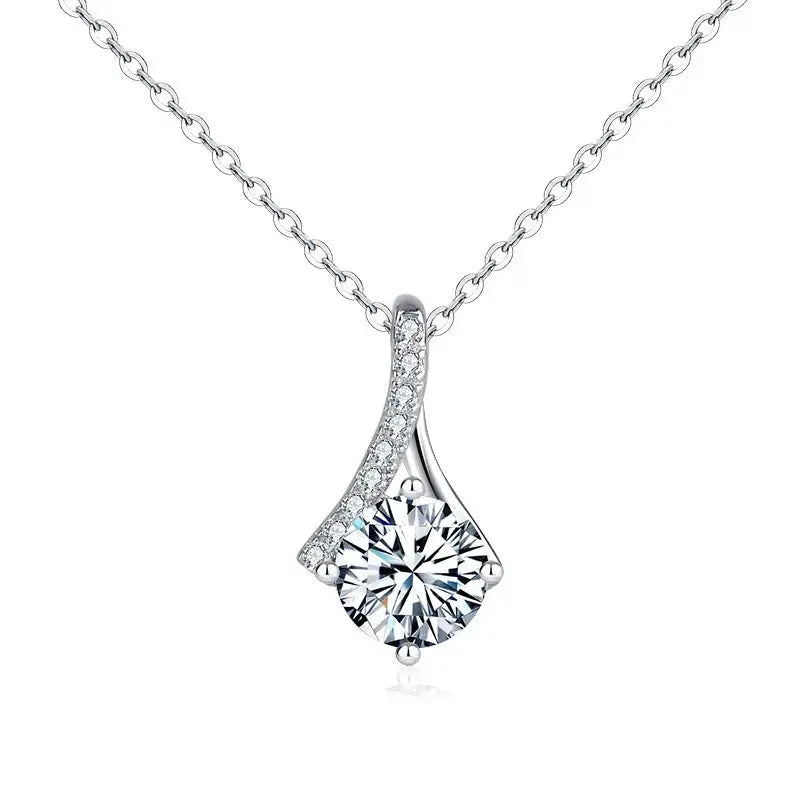 Ermania - Sterling Silver Necklace 12 Carat Moissanite - Ermania