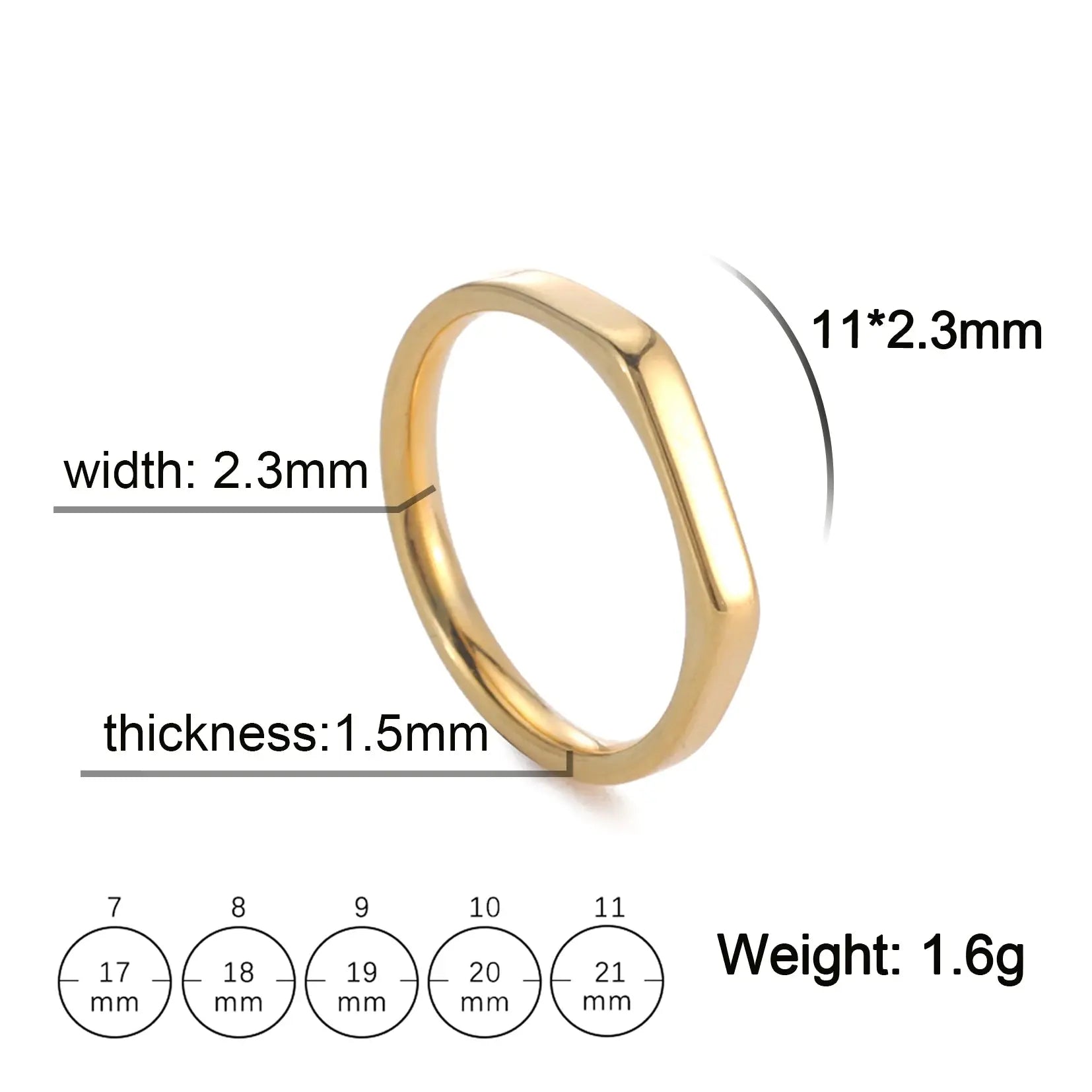Ermania - Stainless Steel Gold Color Ring - Ermania
