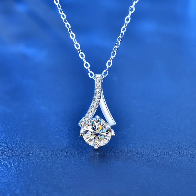 Ermania - Sterling Silver Necklace 12 Carat Moissanite