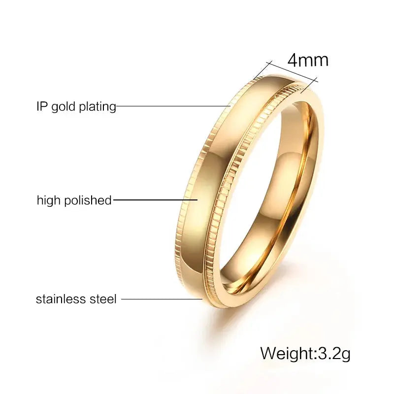 Ermania - Rings Gold-Color Embossing - Ermania