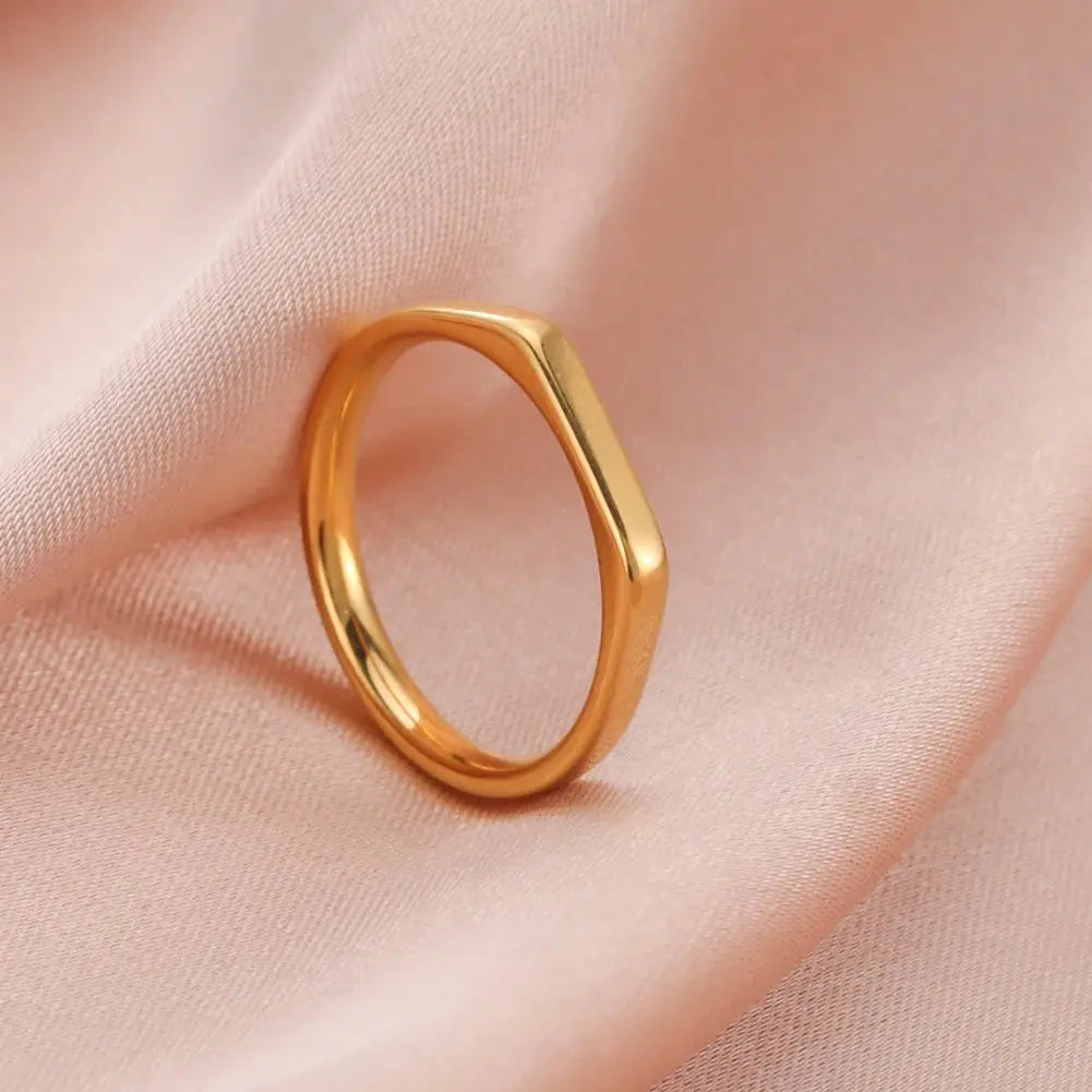 Ermania - Stainless Steel Gold Color Ring - Ermania