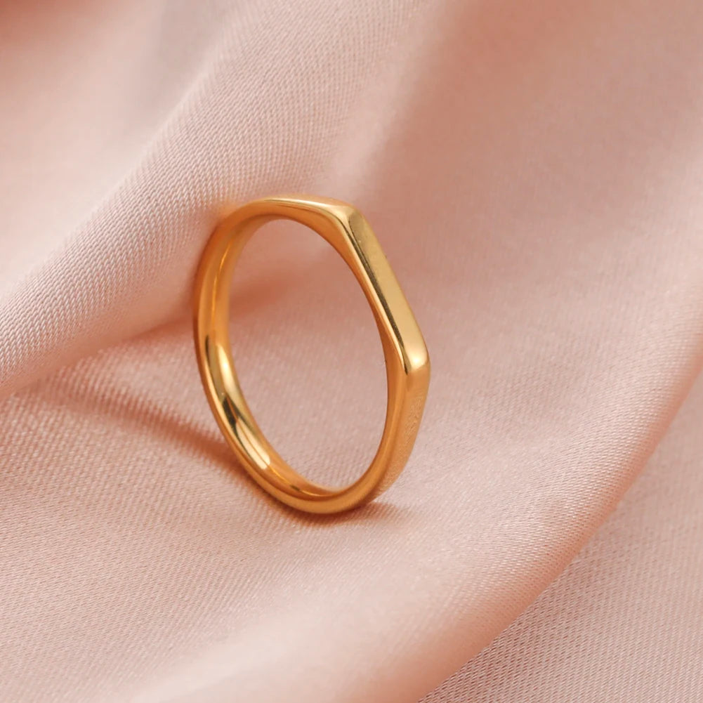 Ermania - Stainless Steel Gold Color Ring