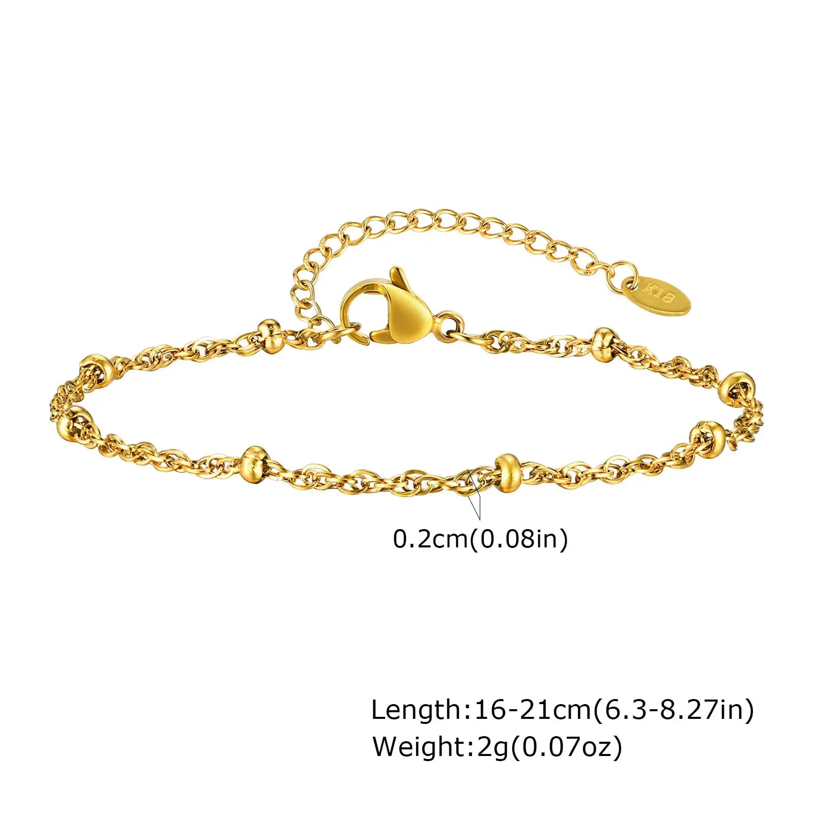 Bracelet, Stainless Steel 18K Gold Plated - Ermania