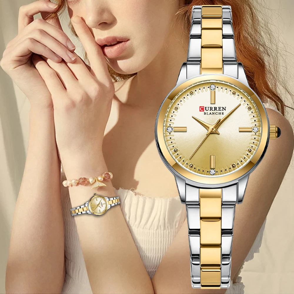 Ermania - CURREN Original Quartz Golden Watch
