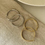 Ermania - Fashion Large Flat Hoop Earrings - Ermania