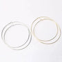Ermania- 2pcs Big Circle Hoop Earrings Stainless - Ermania
