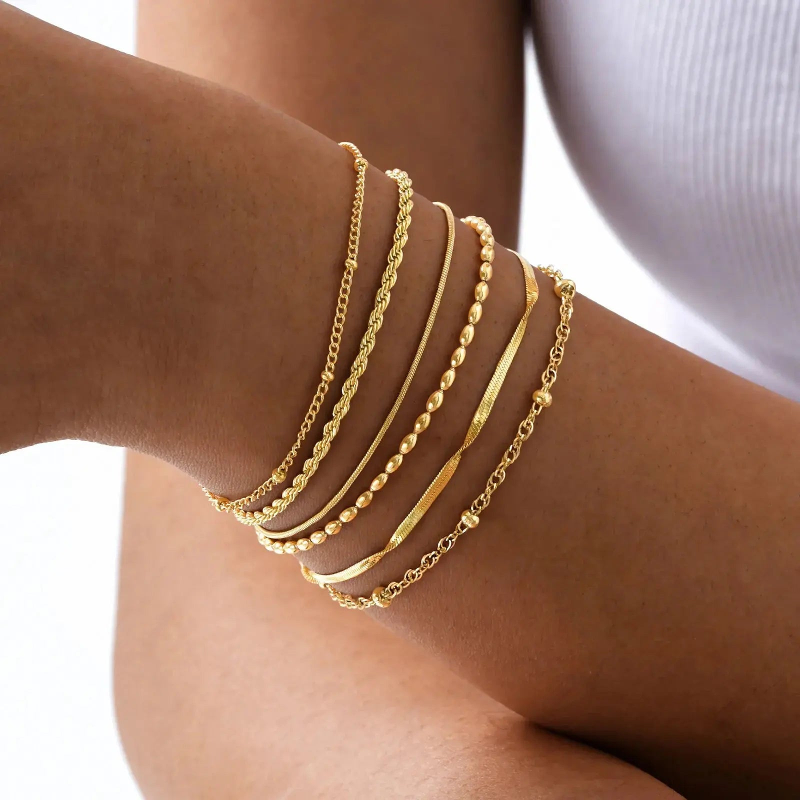 Bracelet, Stainless Steel 18K Gold Plated - Ermania