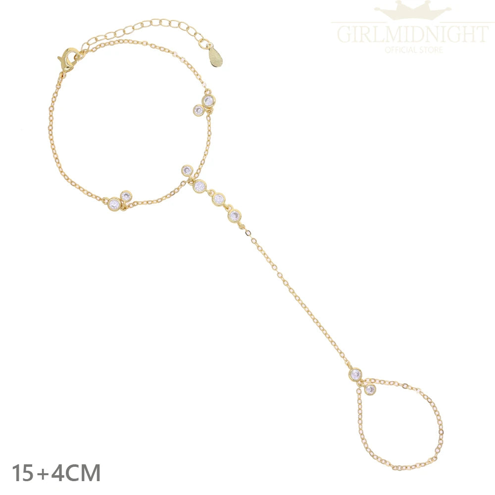 Ermane - Hand Chain Bracelet Gold Color