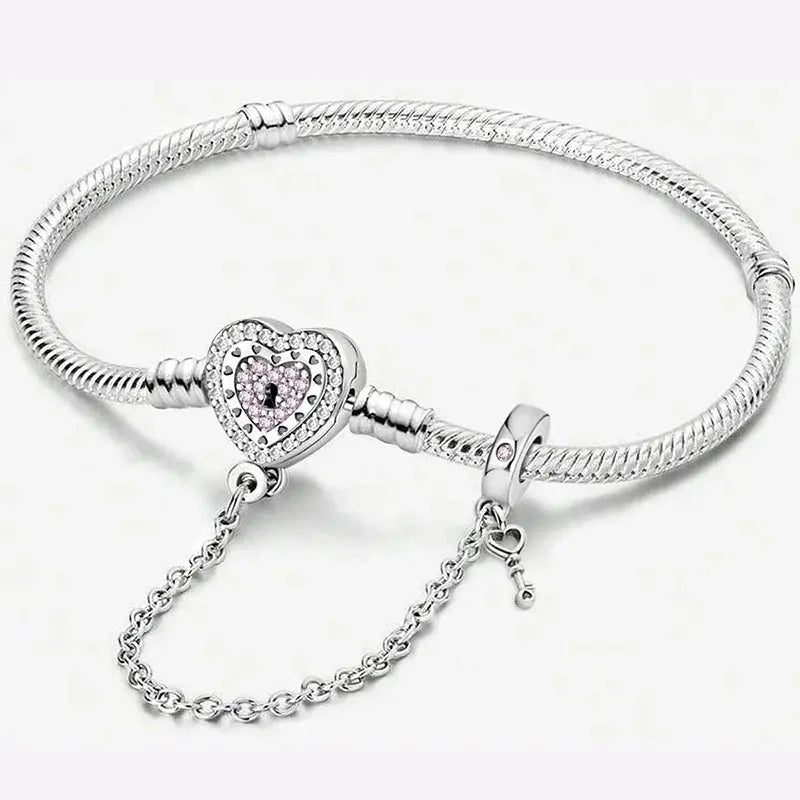 Ermania - Sterling Silver Love Heart Bracelet - Ermania