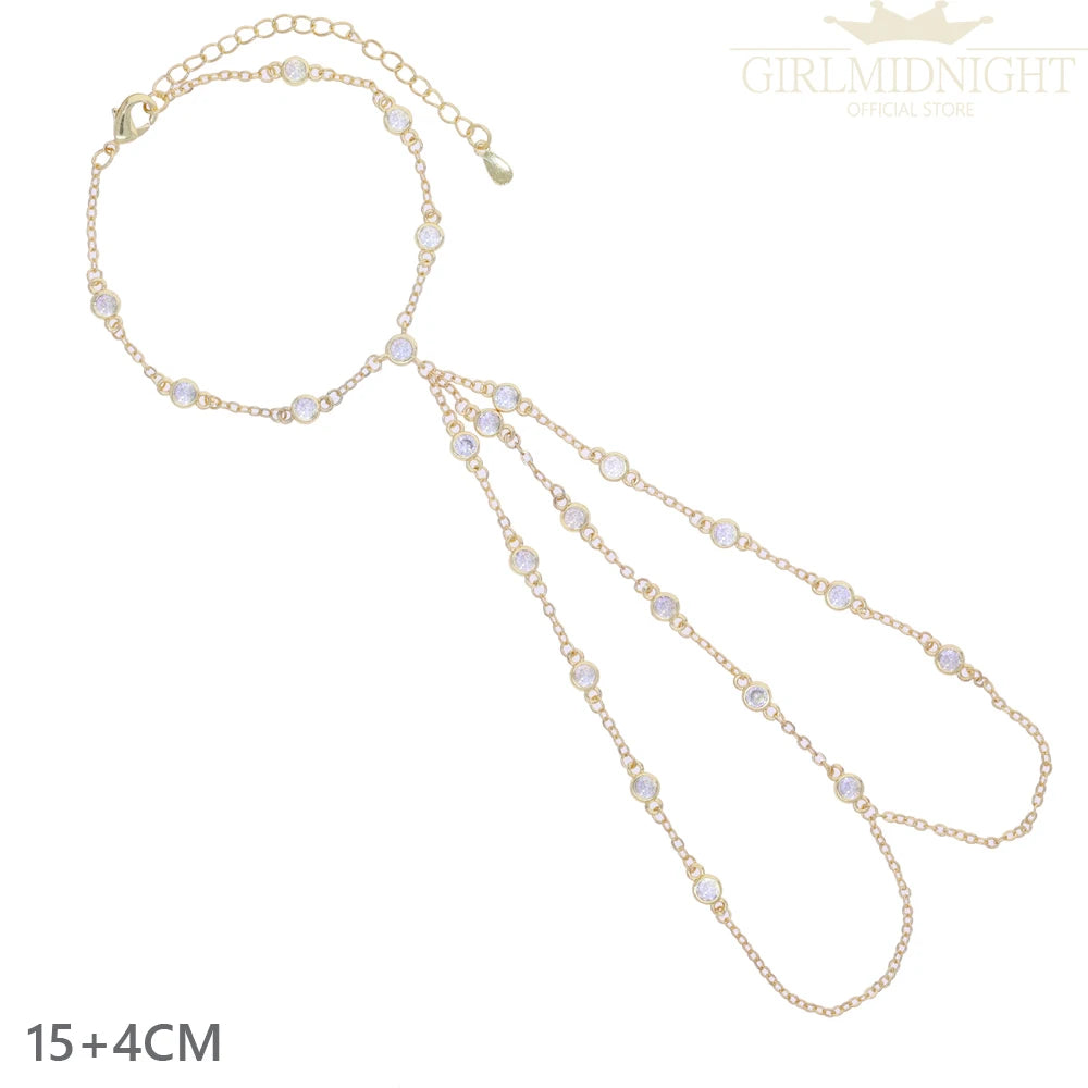 Ermane - Hand Chain Bracelet Gold Color