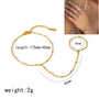 Ermania - 14K Yellow Gold Plated Stainless Steel Hand Chains Bracelet - Ermania