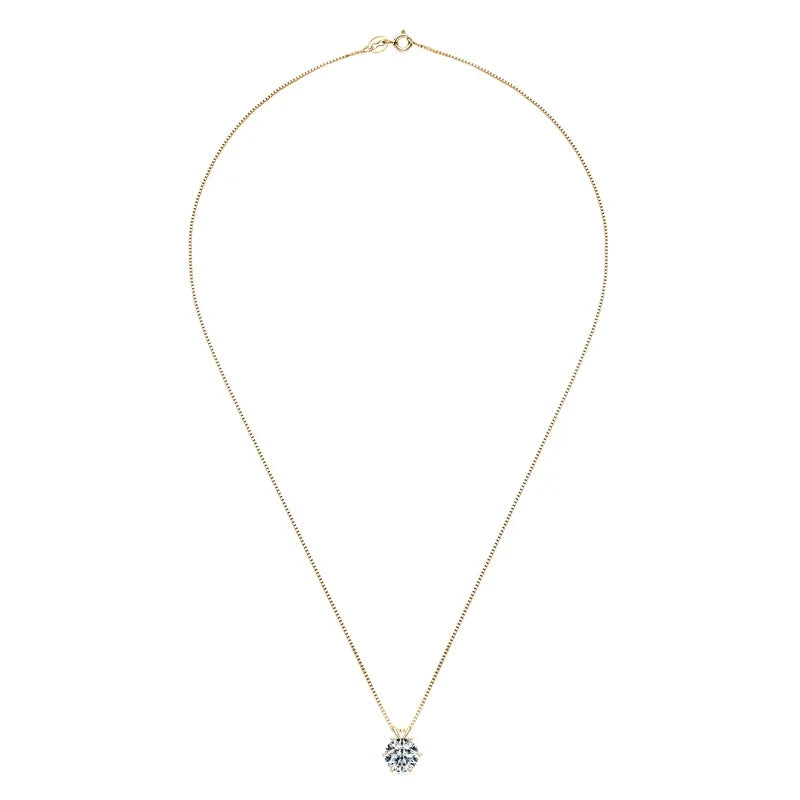 Ermania- Moissanite Pendant Necklaces Sterling Silver