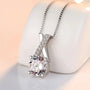 Ermania - Sterling Silver Luxury Zircon X-Shape Necklace - Ermania