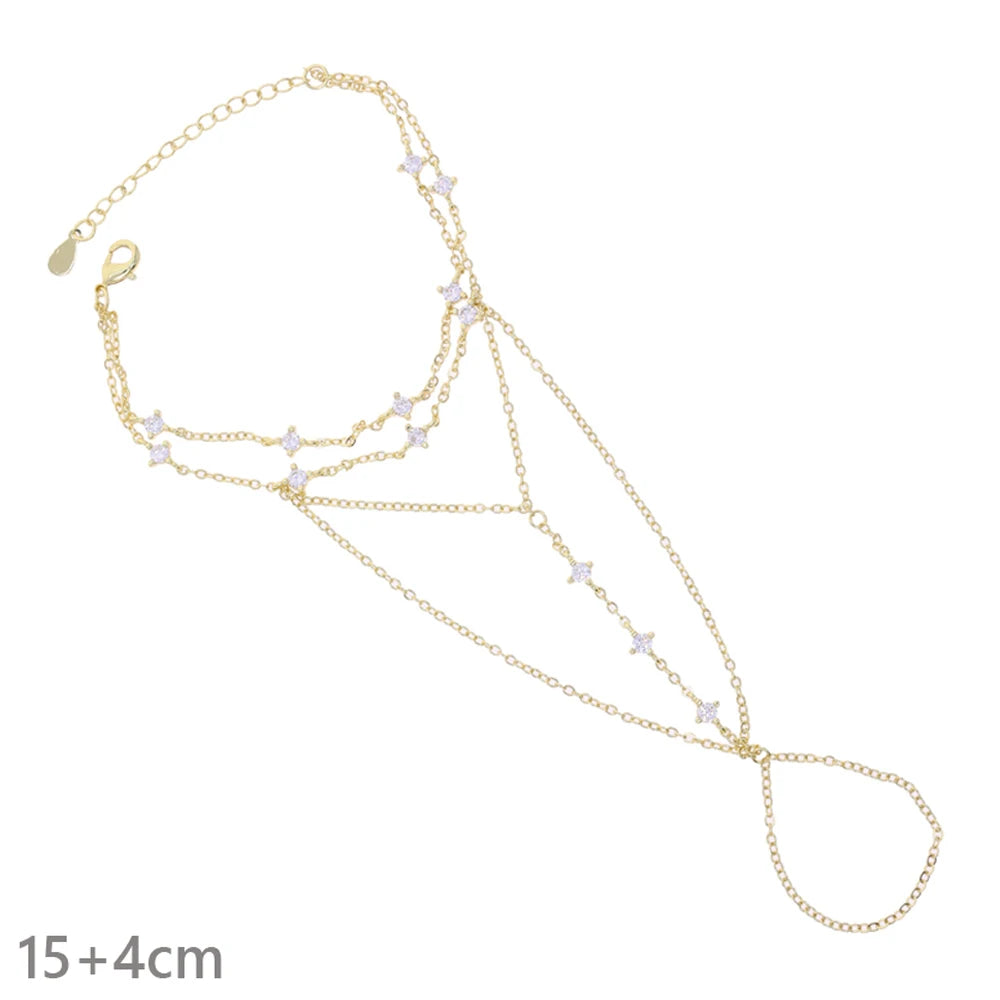 Ermane - Hand Chain Bracelet Gold Color