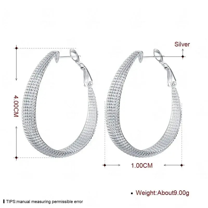 Ermania - Sterling Silver Hoop Earrings - Ermania