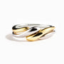 Ermania - Huitan Trendy Two Tone Twist Finger Ring - Ermania
