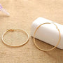 Ermania- 2pcs Big Circle Hoop Earrings Stainless - Ermania