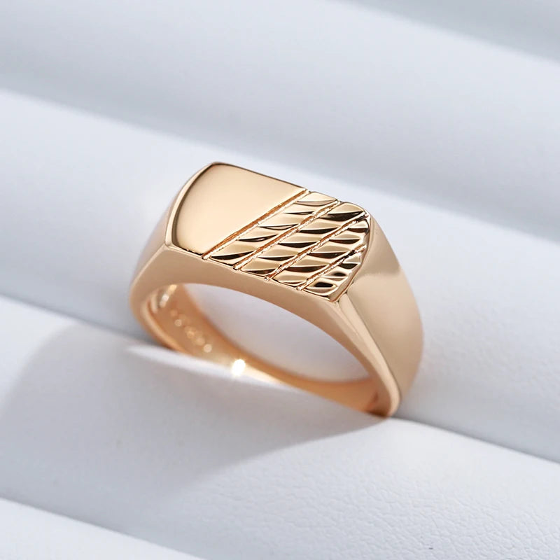 Ermania - Kinel signet   Ring 585 Rose Gold Color