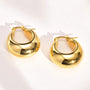 Ermania - Trendy Chunky Stainless Steel Hoop Earrings - Ermania