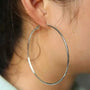 Ermania- 2pcs Big Circle Hoop Earrings Stainless - Ermania