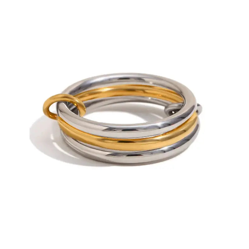 Ermania - A Two-Color Four-Ring Copper Jewelry Ring - Ermania
