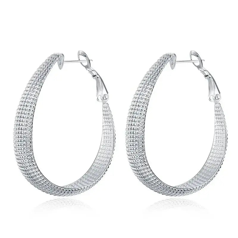 Ermania - Sterling Silver Hoop Earrings - Ermania