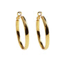 Ermania - Fashion Large Flat Hoop Earrings - Ermania