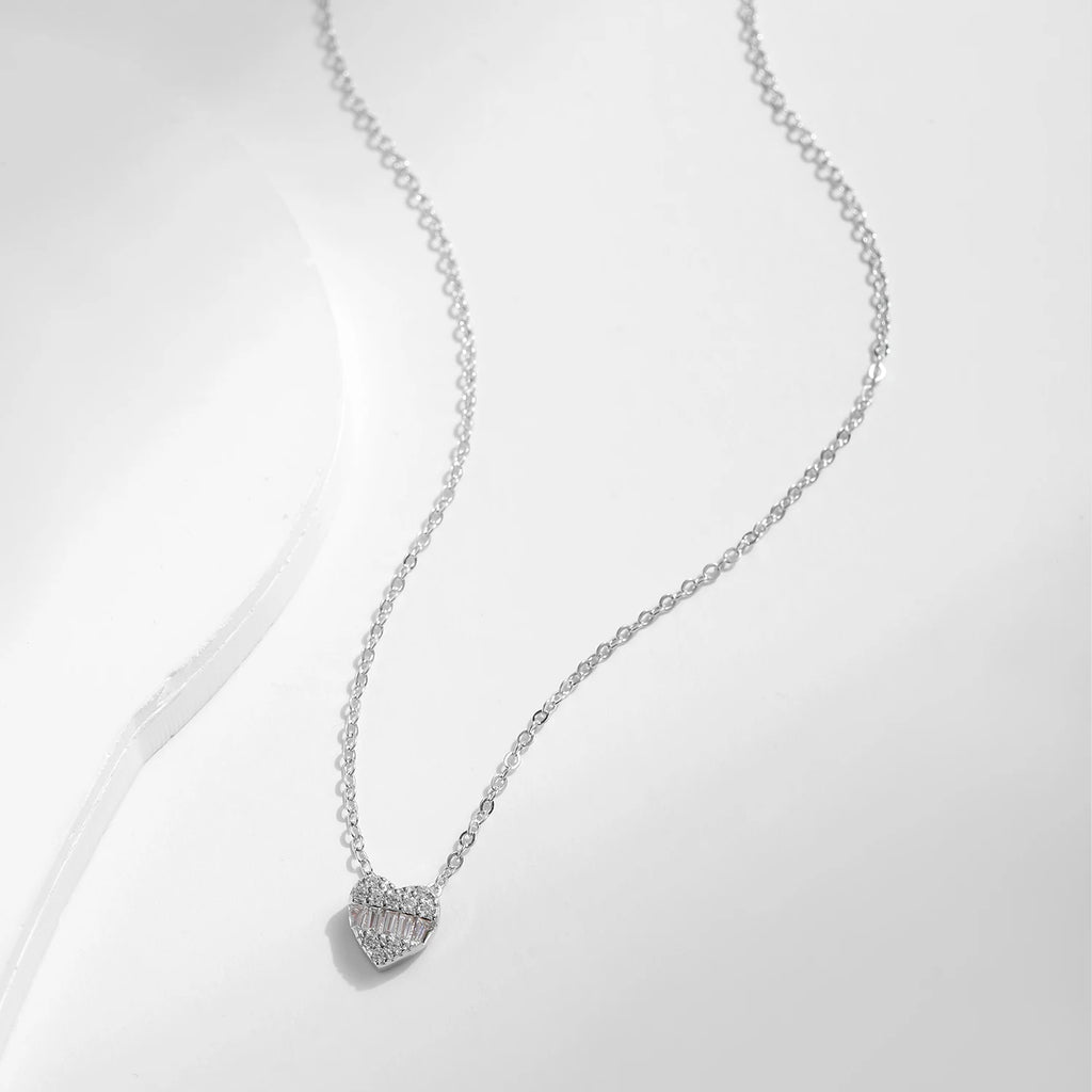 Ermania- Sterling Silver Hearts Necklace