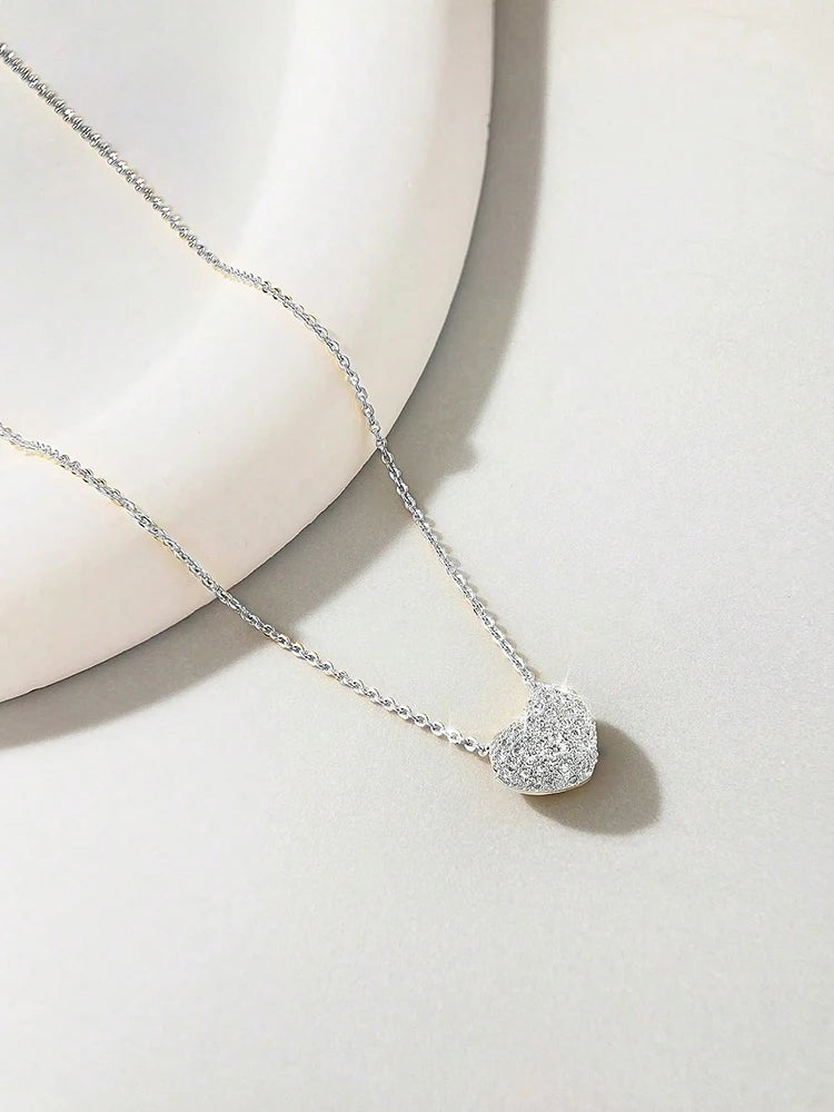 Ermania - Sterling Silver Gorgeous Love Heart Necklace