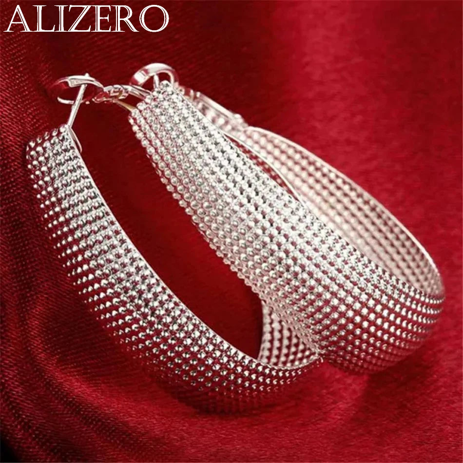 Ermania - Boucles d'oreilles créoles en argent sterling