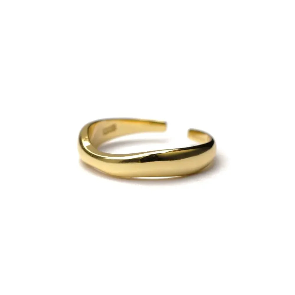 Ermania - Double Row Stackable Stainless Steels Ring 18K Plated Gold