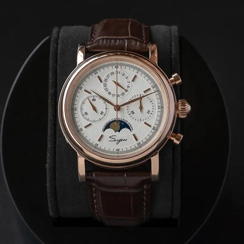 Ermania - Sugess Men Watch ST1908 Swanneck Movement Mechanical Chronograph - Ermania