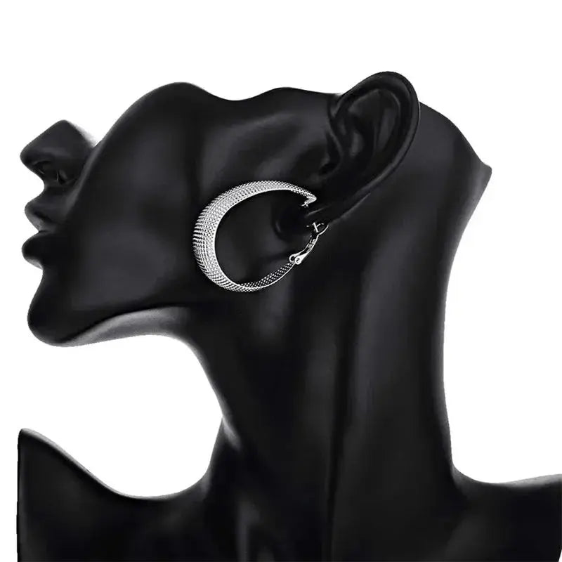 Ermania - Sterling Silver Hoop Earrings - Ermania