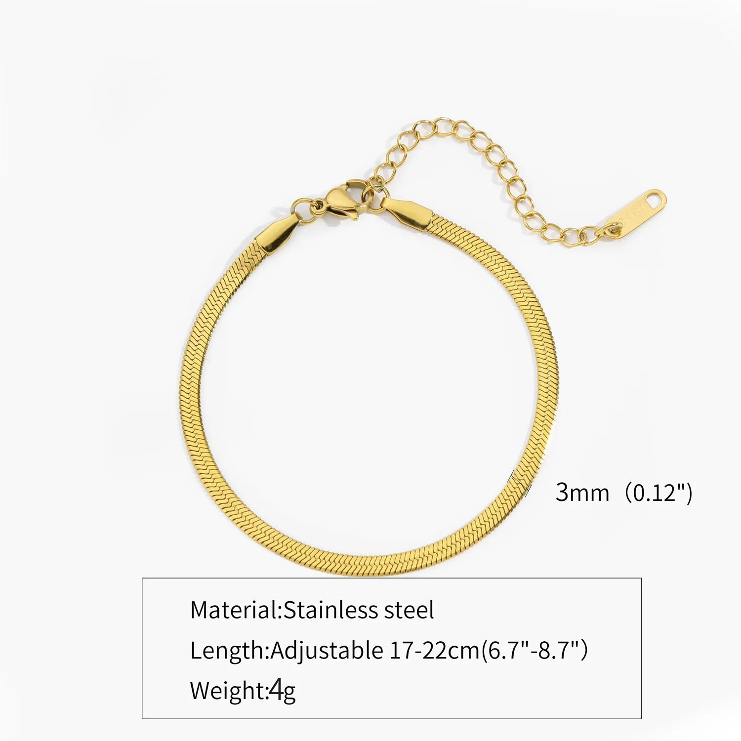 Ermania Hop Stainless Steel Bracelet Gold Color