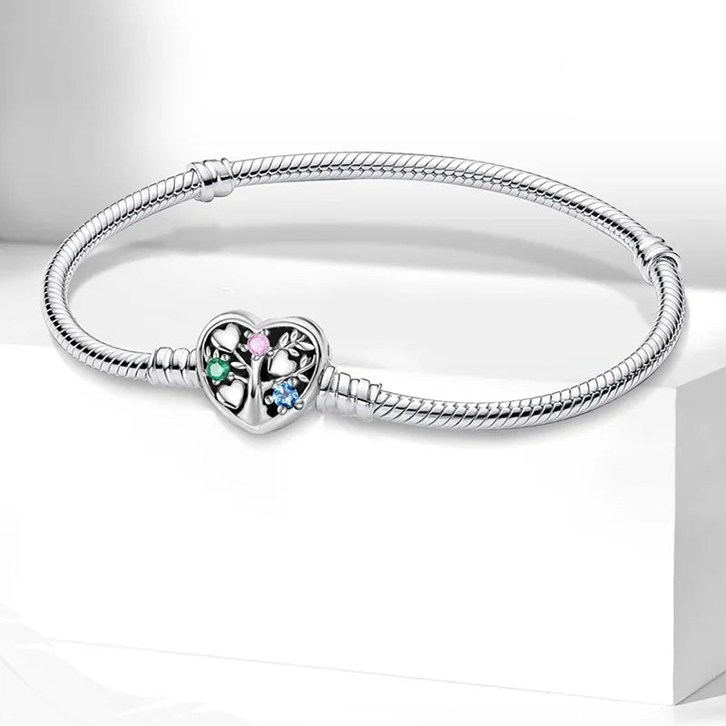 Ermania - Sterling Silver Love Heart Bracelet