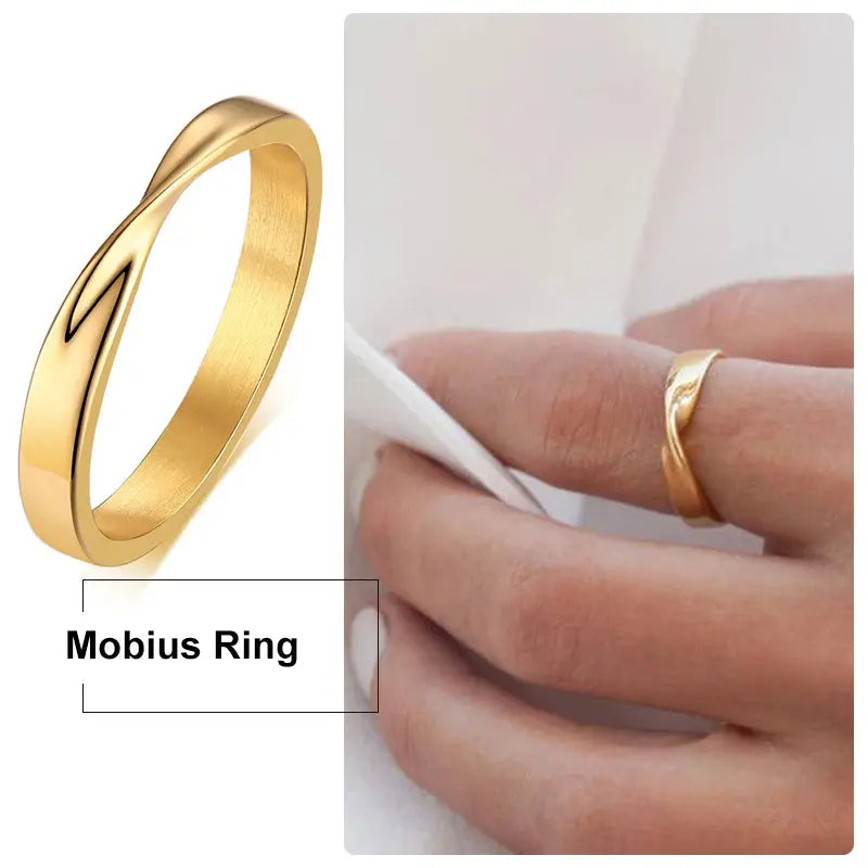 Ermania- Mobius Ring Stainless Steel Twist - Ermania