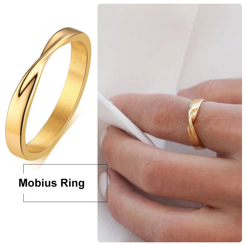 Ermania- Mobius Ring Stainless Steel Twist