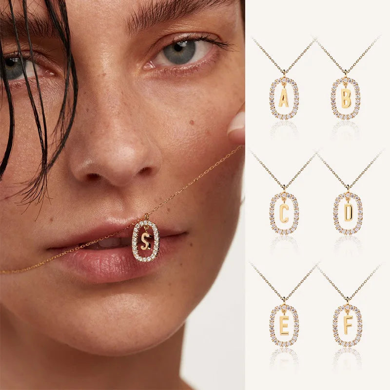 Ermania - Sterling Silver Alphabet Necklace customizable