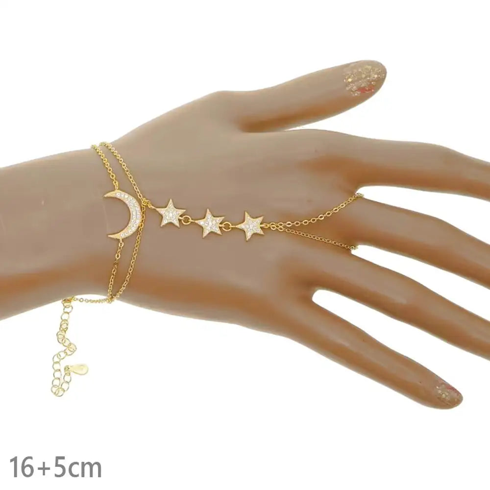 Ermane - Hand Chain Bracelet Gold Color