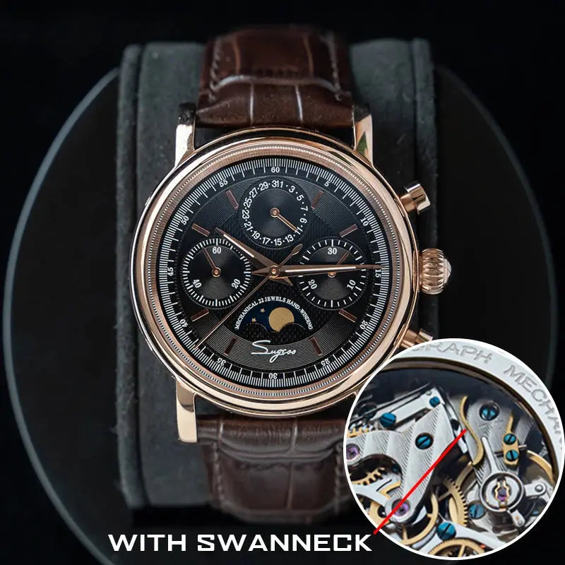 Ermania - Sugess Men Watch ST1908 Swanneck Movement Mechanical Chronograph - Ermania
