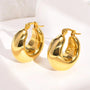 Ermania - Trendy Chunky Stainless Steel Hoop Earrings - Ermania