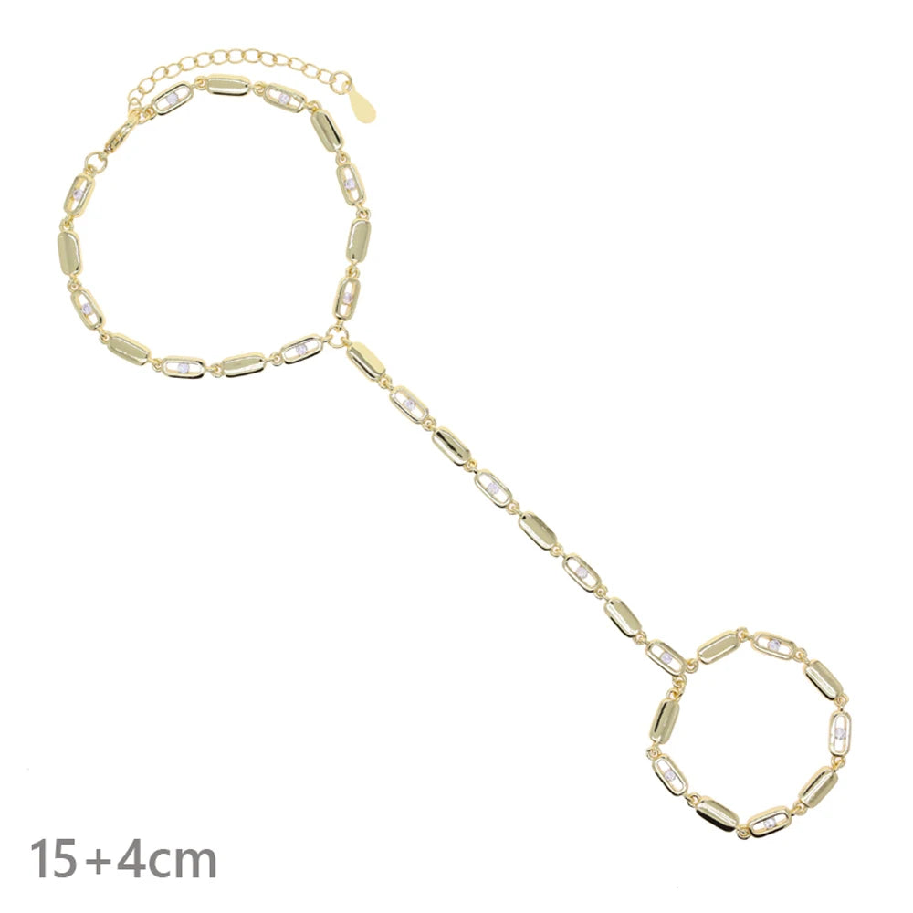 Ermane - Hand Chain Bracelet Gold Color